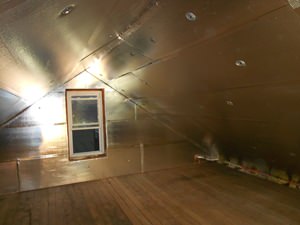 A New Paltz attic with SuperAttic installed.